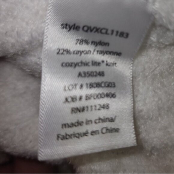 Barefoot Dreams Cozy Chic Lite Bat Wing Cardigan 2X White - Picture 3 of 7